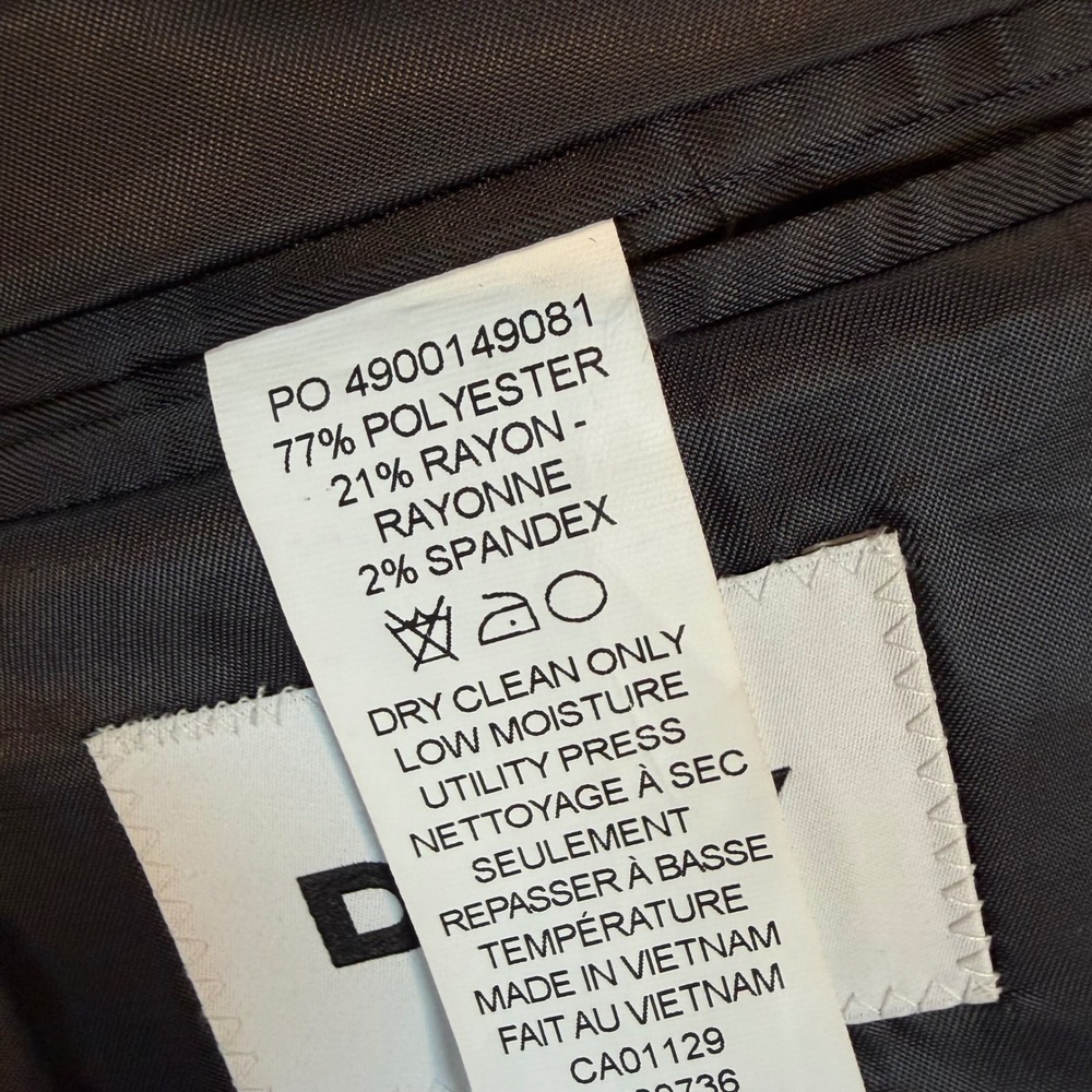 DKNY Duran Mens 2 Piece Suit Black 54R Jacket 49W Pants Stretch DNUR217W0021 NEW - Picture 7 of 16